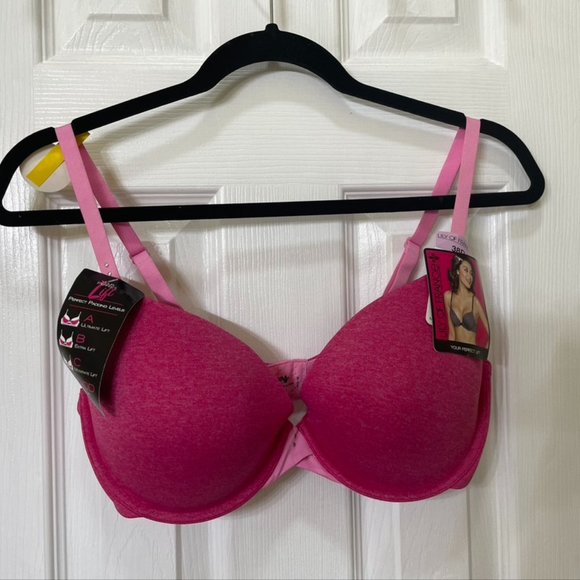 LILY OF FRANCE BRA 38D PINK YOUR PERFECT LIFT NEW WITH TAGS - Picture 1 of 5